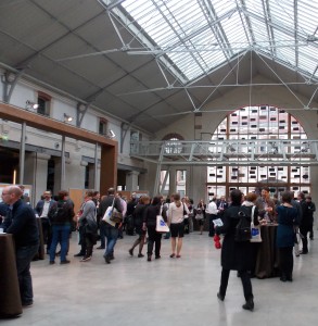 Photograph: Poster area, at the conference venue (Le Centquatre)