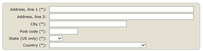 Correspondance Address
